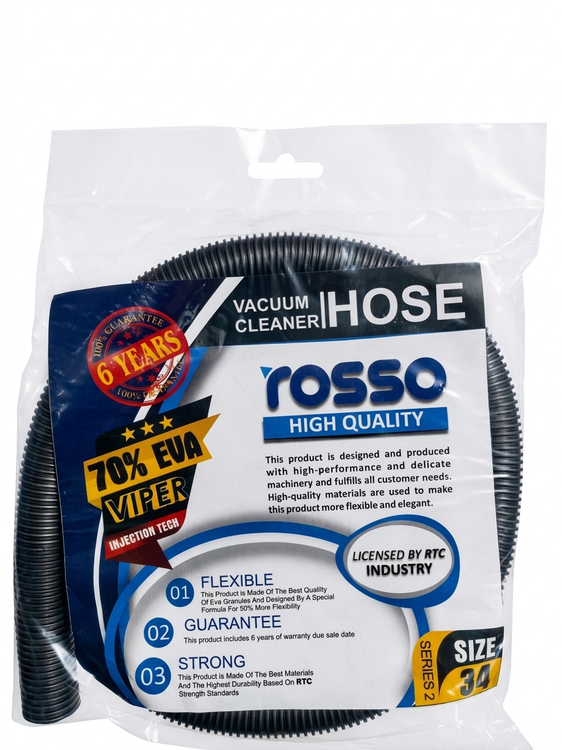 شلنگ خرطومی جاروبرقی Rosso سایز 34 با کیفیت اقتصادی و انعطاف مناسب